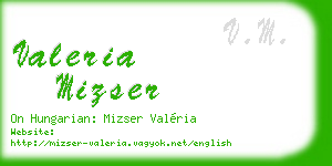 valeria mizser business card